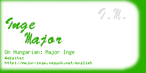 inge major business card